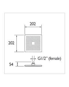200mm ABS Square Head