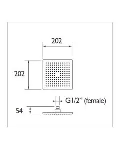 200mm ABS Square Head
