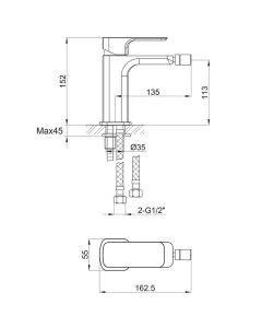 Flite Bidet Mixer