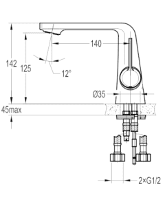 Fusion Basin Mixer Chrome