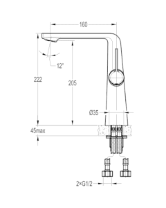 Fusion Tall Basin Mixer Chrome