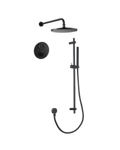 GoClick Round 2-Way Fixed Head & Sliderail Kit Matt Black