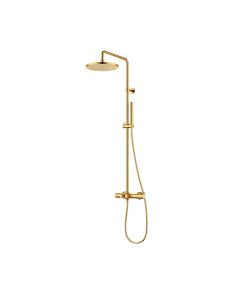 GoClick Thermostatic Shower Column Kit Brushed Gold