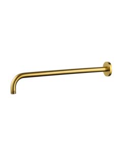 400mm Wall Shower Arm Brushed Gold