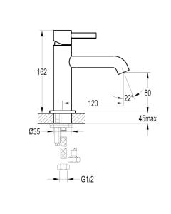 Levo Basin Mixer Brushed Nickel