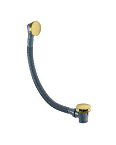 Bath Clicker Waste with Overflow Brushed Gold