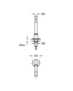 Deck Hand Shower Set Brushed Nickel