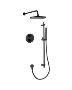 Levo Round 2-Way Fixed Head & Sliderail Kit Matt Black