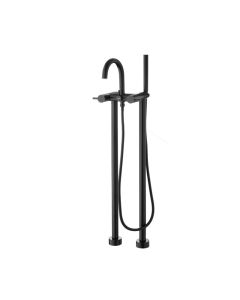 Levo Floor Standing Bath Shower Mixer Matt Black