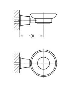 Liberty Glass Soap Dish Bronze
