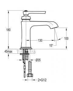 Liberty Single Lever Basin Mixer Bronze