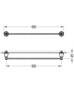 Liberty Single Towel Bar Chrome