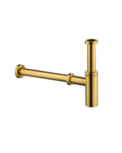 Minimalist Bottle Trap and Pipe Brushed Gold 