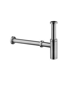 Minimalist Bottle Trap and Pipe Brushed Nickel