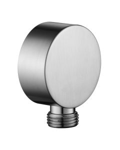 Round Wall Outlet Elbow Brushed Nickel