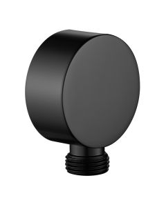 Round Wall Outlet Matt Black