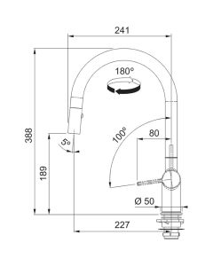 Franke Active J Pull-Out Spray Tap Matt Black