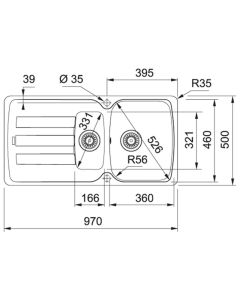Franke Antea 1.5 Bowl Inset Sink Polar White