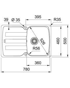 Franke Antea 1 Bowl Inset Sink Polar White