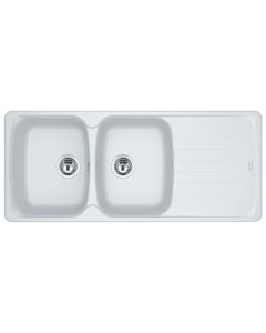 Franke Antea 2 Bowl Inset Sink Polar White