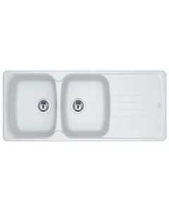 Franke Antea 2 Bowl Inset Sink Polar White