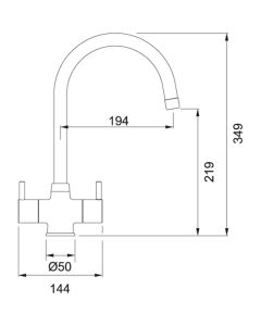 Franke Athena Monobloc Sink Mixer Matt Black