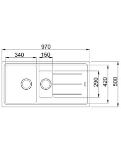 Franke Basis 1.5 Bowl Inset Sink Coffee