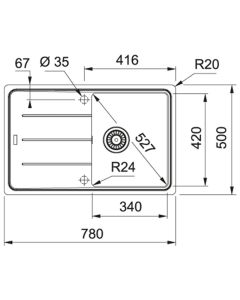 Franke Basis (BFG 611-97) Inset Sink Matt Black