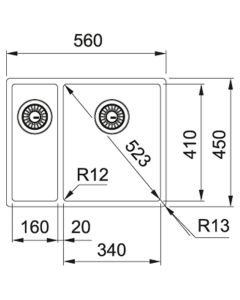 Franke Box 1.5 Bowl Undermount Sink Stainless Steel
