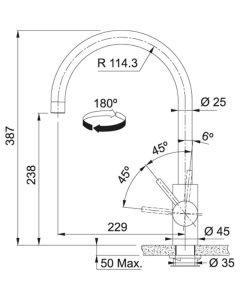 Franke Eos Neo Monobloc Sink Mixer Tap Industrial Black