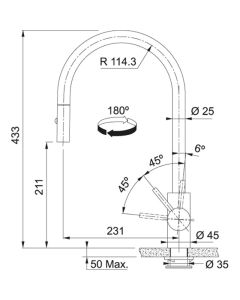 Franke Eos Neo Pull-Out Spray Tap Anthracite