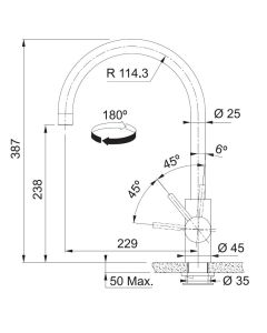 Franke Eos Neo Monobloc Sink Mixer Tap Gold
