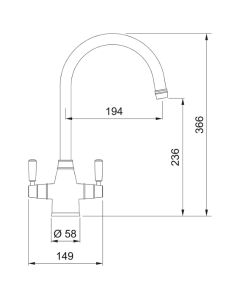 Franke Gloriana Monobloc Sink Mixer Tap Chrome