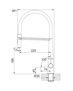 Franke Icon Spray Semi-Pro Mixer Tap Matt Black