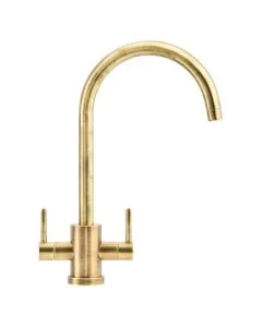 Franke Krios J Spout Low Pressure Kitchen Tap Brass