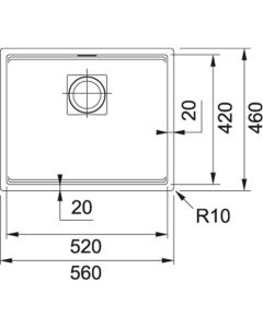 Franke Kubus 2 (KNG 110-52) Undermount Sink Slate Grey
