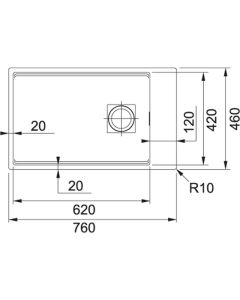 Franke Kubus 2 (KNG 110-62) Undermount Sink Stone Grey