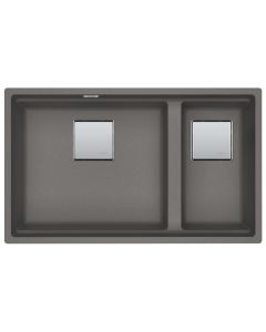 Franke Kubus 2 1.5 Bowl Undermount Sink Stone Grey