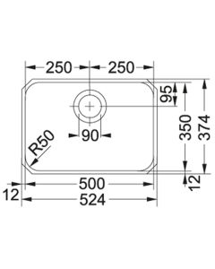 Franke Largo 1 Bowl Sink Stainless Steel (LAX 110-50)