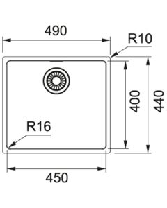 Franke Maris 1 Bowl Sink Stainless Steel (MRX 210-45)
