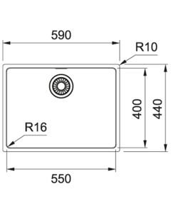 Franke Maris 1 Bowl Sink Stainless Steel (MRX 210-55)