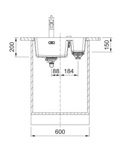 Franke Maris 1.5 Bowl RHSB Undermount Sink Coffee