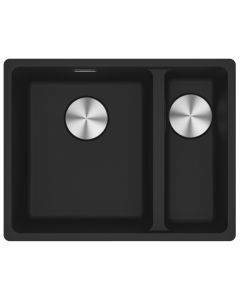Franke Maris 1.5 Bowl RHSB Undermount Sink Matt Black