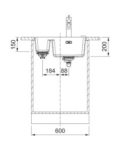 Franke Maris 1.5 Bowl LHSB Undermount Sink Stone Grey