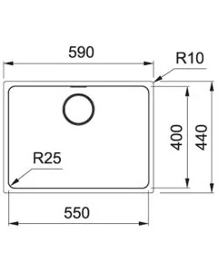 Franke Mythos Undermount Sink Stainless Steel (MYX 110-55)