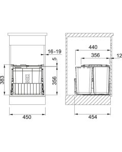 Franke Sorter Series 300 R Sorter 300-45 Trio