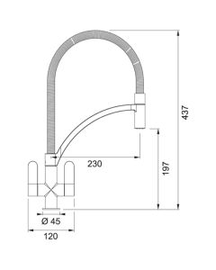 Franke Zelus Pull Out Nozzle Kitchen Tap Chrome with Spring Hose