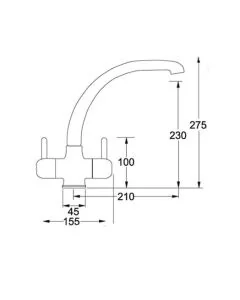 Franke Zurich Kitchen Mixer Silk Steel