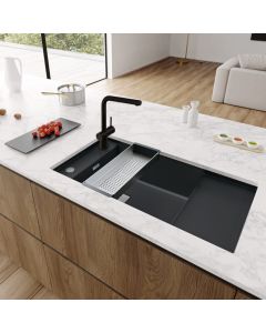 Franke Fresno (FSG 111 REV) 1 Bowl Inset Sink Matt Black