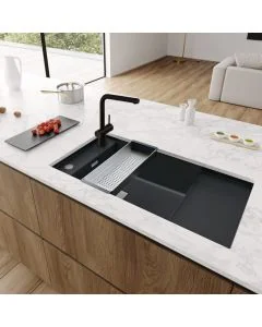 Franke Fresno (FSG 111 REV) 1 Bowl Inset Sink Matt Black